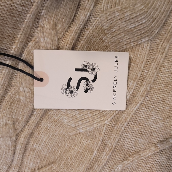 SINCERELY JULES Knitted Sleeveless Tan Small Size - Picture 5 of 6